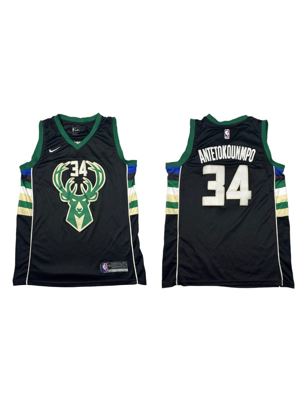 Nike NBA Bucks Giannis Antetokounmpo Swingman Statement Jersey Adult 50, Large